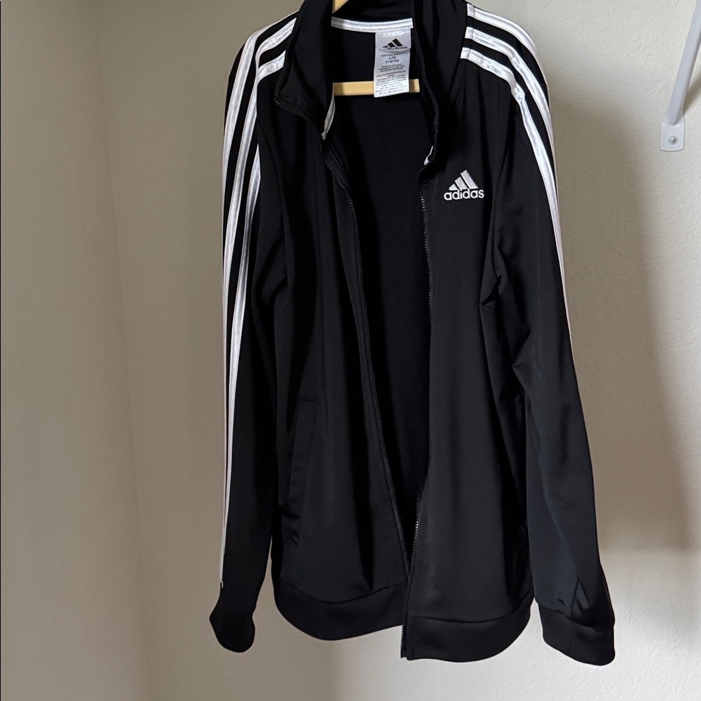 Adidas Black and White Track Jacket